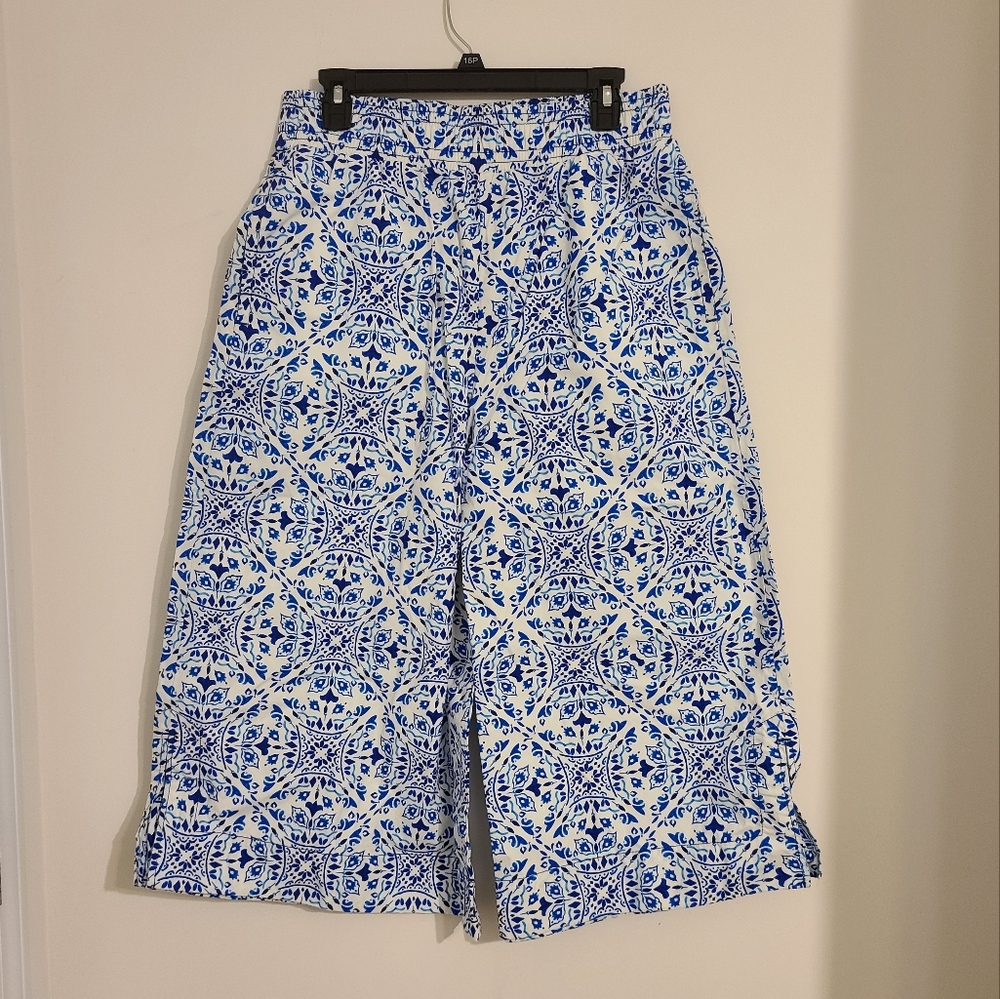 Anthropologie Maeve Cropped Wide-leg Pants